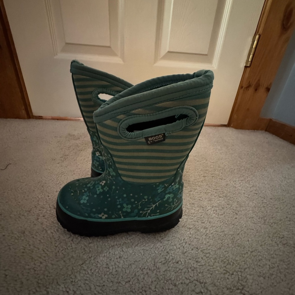 BOGS Kids' Teal and Striped Boots